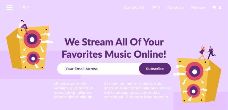 Modern entertainment website development for movies, music streaming and event booking platforms